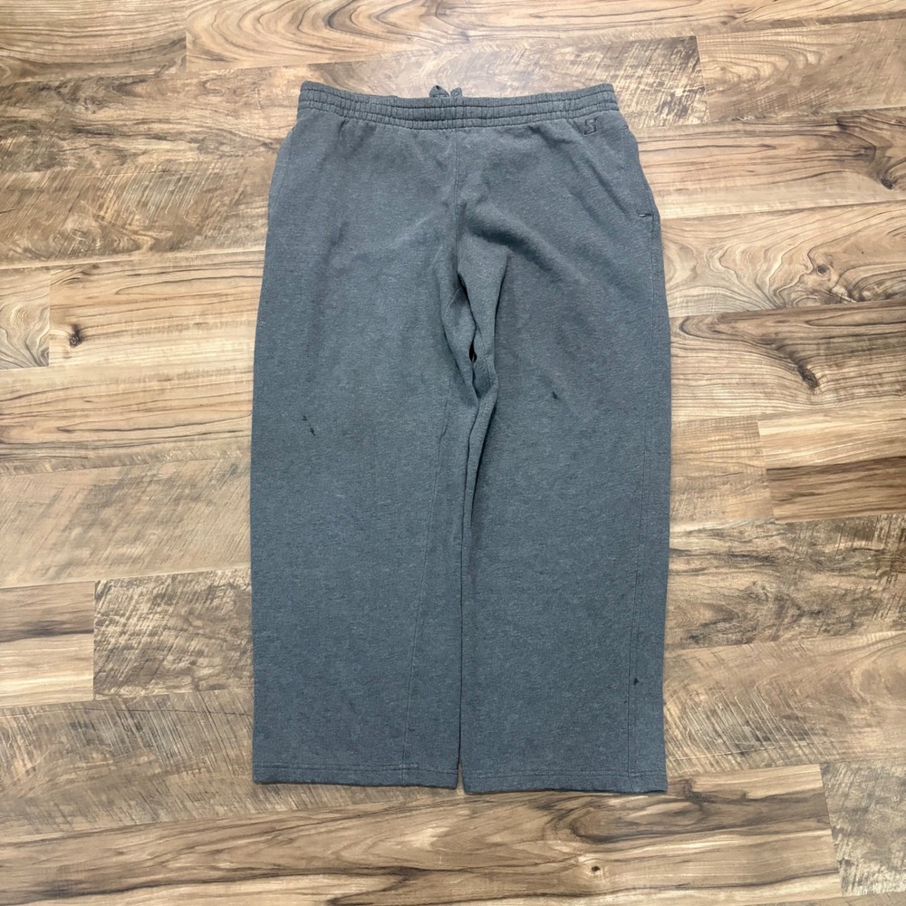 Vintage Y2K Starter Sweatpants Mens M Gray Baggy Fleece Lounge Pants Athletic